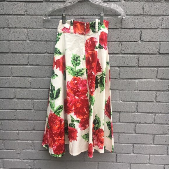 Pinup Couture  Doris  floral flare skirt XS - Picture 4 of 8